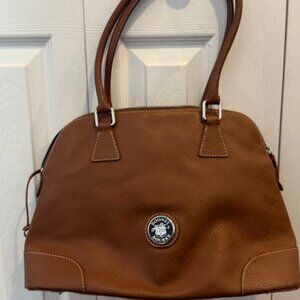 Dooney & Bourke Pebble Grain Zip Satchel- Bone